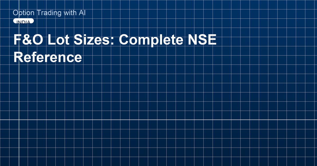 F&O Lot Sizes: Complete NSE Reference
