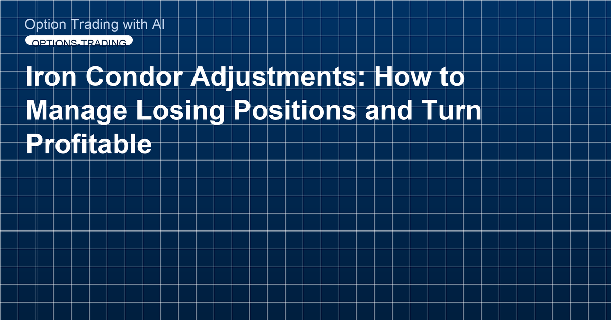 Iron Condor Adjustments: How to Manage Losing Positions and Turn Profitable
