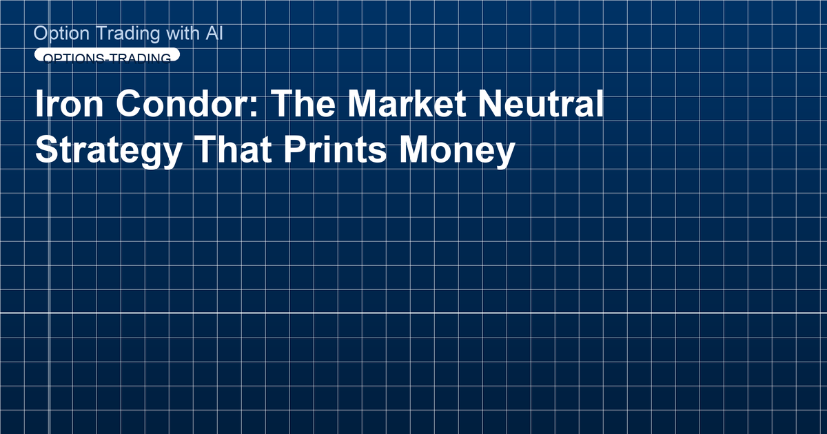 Iron Condor: The Market Neutral Strategy That Prints Money
